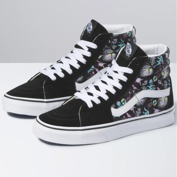 Floral high top vans cheap