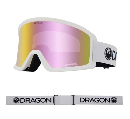 DRAGON DX3 L OTG White Lumalens Pink Ionized snow goggles