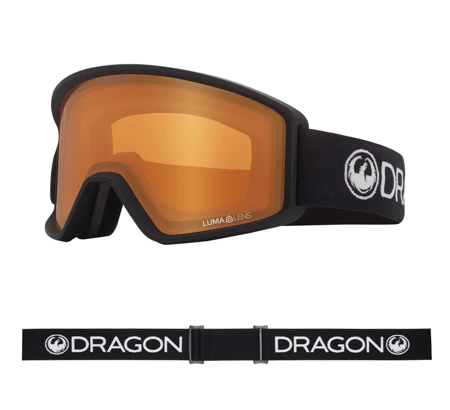 DRAGON DXT OTG Black Lumalens Amber snow goggles