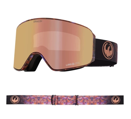 DRAGON NFX MAG OTG Amethyst Rose Gold Ionized & Violet snow goggles