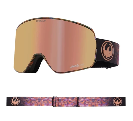 DRAGON NFX2 Amethyst Rose Gold Ion + Violet snow goggles