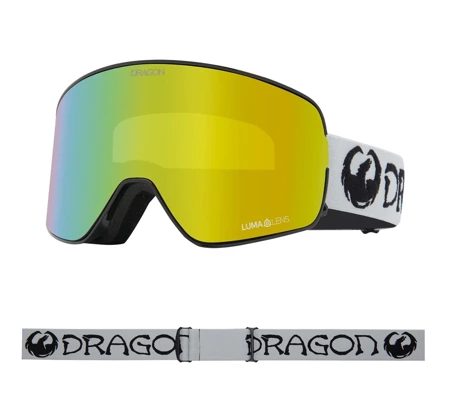 DRAGON NFX2 Classic Grey Gold Ion + Amber snow goggles