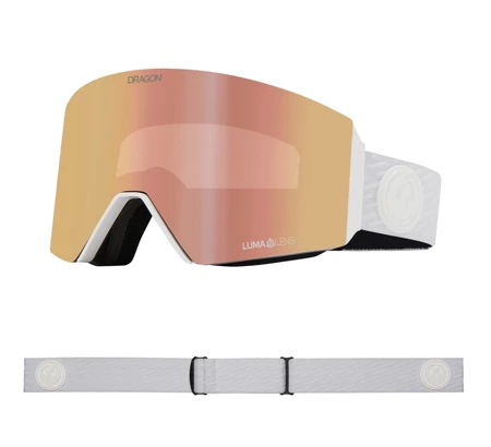 DRAGON RVX MAG OTG Alpina Rose Gold Ion + Amber snow goggles