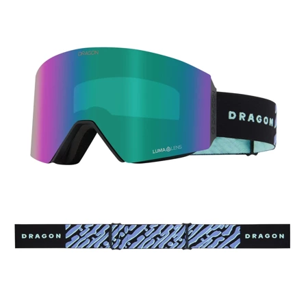 DRAGON RVX MAG OTG Coolwave Celeste IR + Amber snow goggles