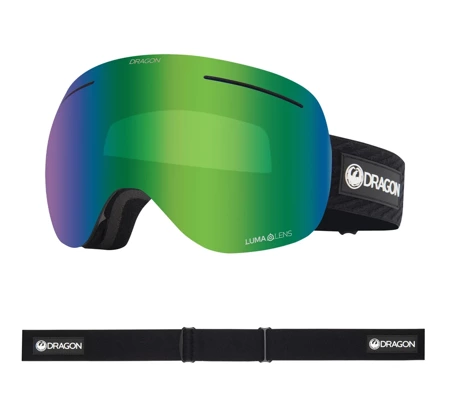 DRAGON X1 Icon Green - Green Ionized snow goggles 