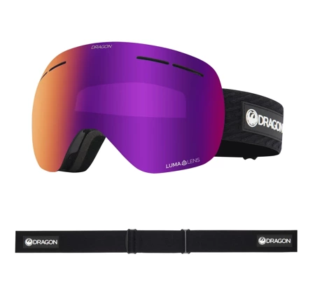 DRAGON X1s Icon Purple - Purple Ionized snow goggles