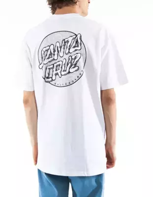 Santa Cruz Alive Dot White T-shirt