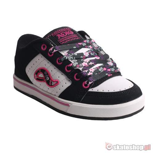 ADIO Snap GIRLS black/white/pink shoes
