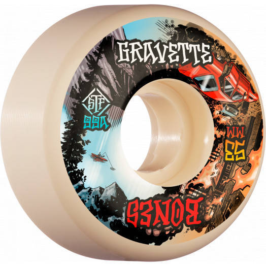 Bones Gravette Heaven & Hell 53mm V2 Lock STF 99A skateboard wheels (4 pcs)