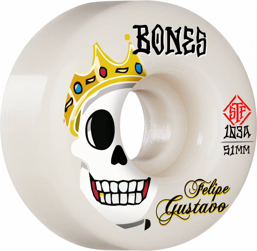 Bones Gustavo Notorious 51mm Street Tech V1 103A skateboard wheels (4pcs)