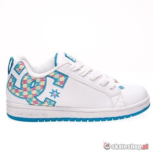 DC Court Graffik SE Kids (white/turquoise monogram) shoes 