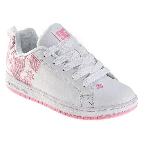DC Court Graffik SE SN J's white/met pink shoes