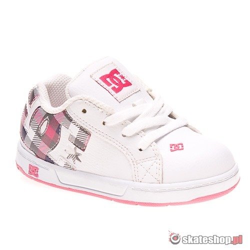 DC Court Graffik SE Toddlers white/crazy pink print shoes 