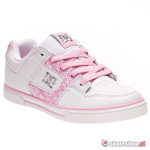 DC Pure SN (white/white/pink) youth's shoes
