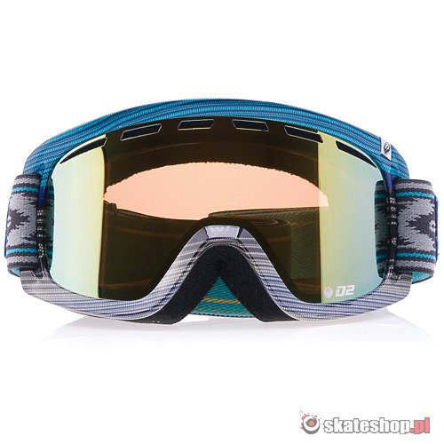 DRAGON D2 (686 collab/gold ionized) snow goggles + Amber lens