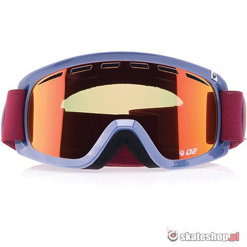 DRAGON D2 (ice fire/red ionized) snow goggles + amber lens