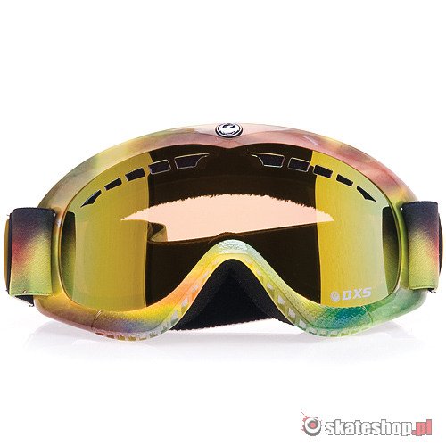 DRAGON DXS (aurora/gold ionized) snow goggles + amber