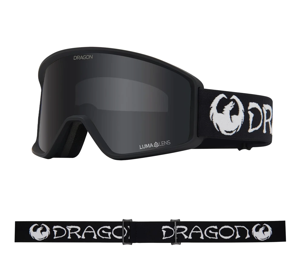 DRAGON DXT OTG Classic Black Lumalens Dark Smoke snow goggles