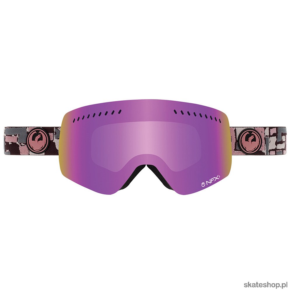 DRAGON NFXS (plot/pink ion+yellow) snow goggles 