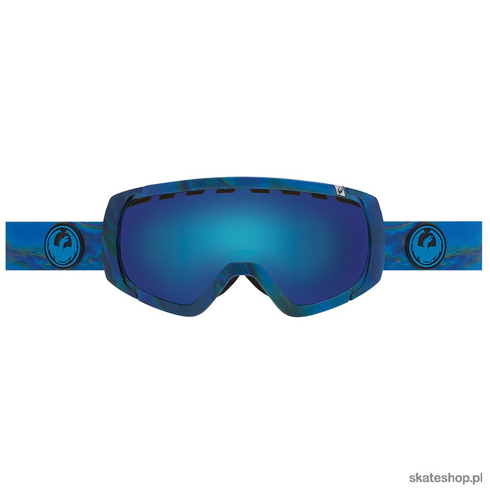DRAGON ROGUE (spill/blue steel+yellow/red ion) snow goggles 