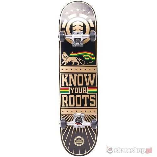 ELEMENT Know Your Roots (black/gold/rst) 7.75 skateboard