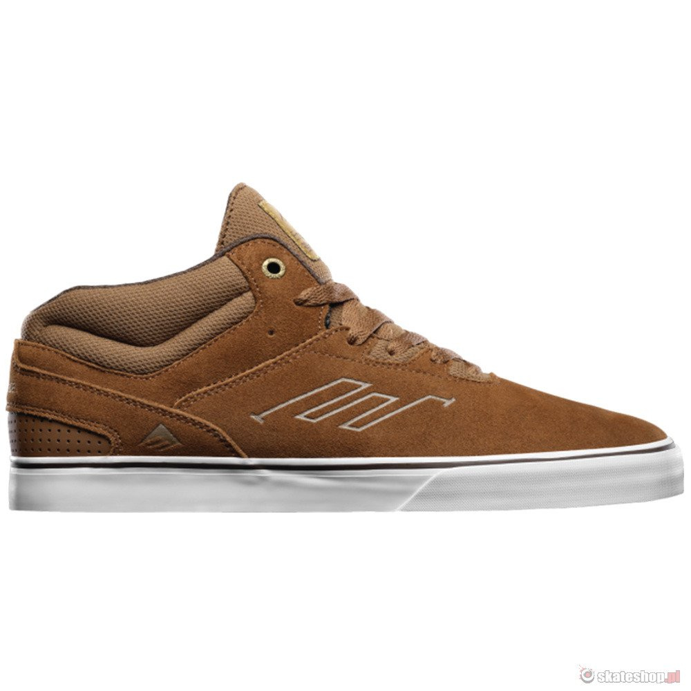 EMERICA The Westgate Mid Vulc brown white shoes brown white Shoes Shoes All Shoes Shoes Shoes Men shoes Skateshop snowboard skateboard pants hoods shoes jackets skate shop