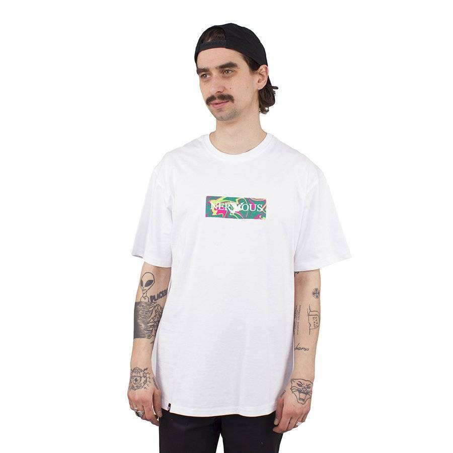NERVOUS Acid Box (white) t-shirt