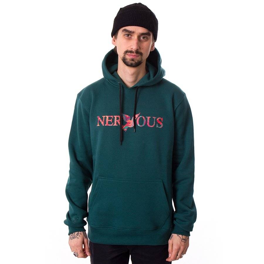 NERVOUS Classic (acid/spruce) hoodie