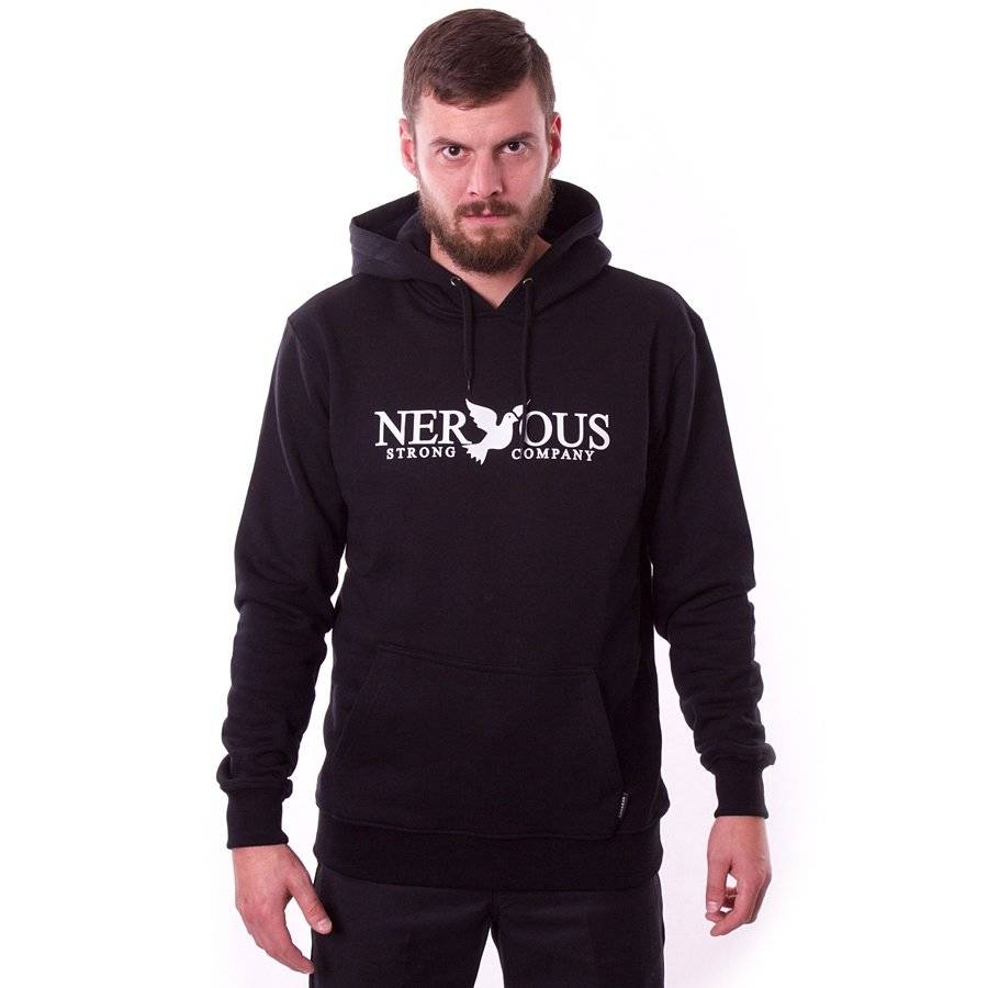 NERVOUS Classic (black) hoodie
