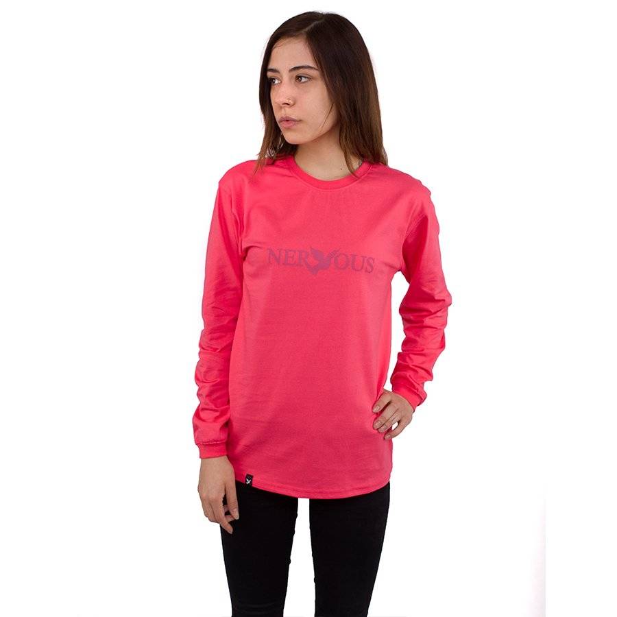 NERVOUS Classic (coral) Wmn long sleeve