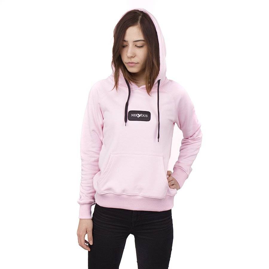 NERVOUS Classic (pink) unisex hoodie