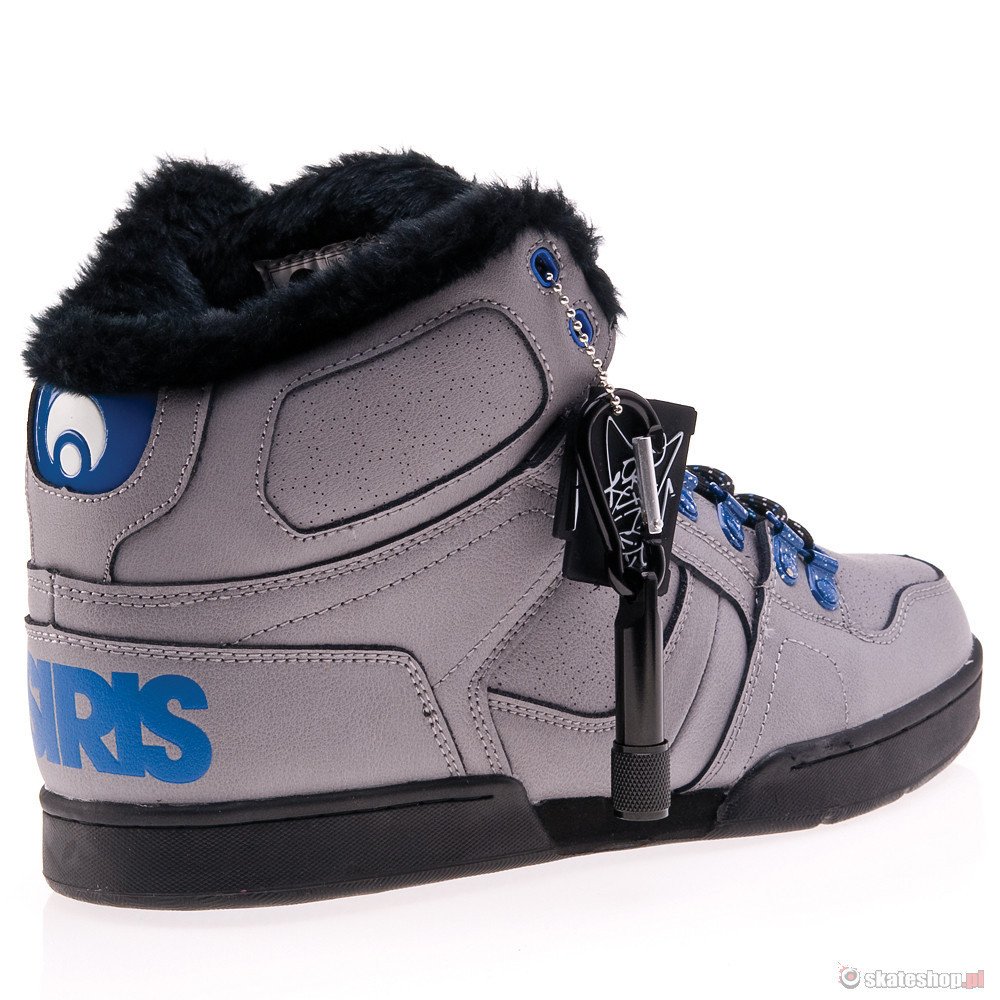 Men’s Osiris NYC 83 deals Grey, Blue & Camp Shearling Shoes Size 5.5