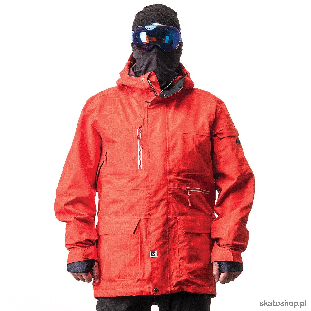 RIDE Lincoln 3-Lay (poppy red/jacquard) snow jacket
