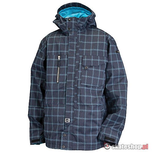 blue plaid snowboard jacket