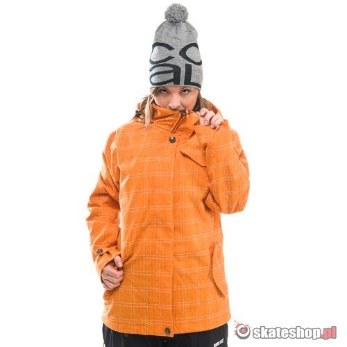 SESSIONS Galaxy WMN orange plaid snowboard jacket