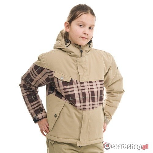 SESSIONS Hanford J's beige/brown plaid snowboard jacket