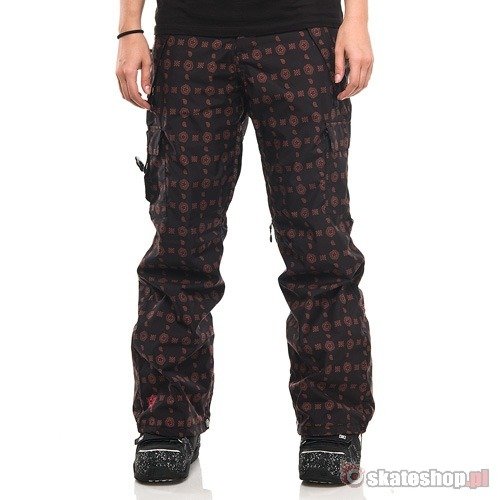 SESSIONS Lucky Star Print WMN black/warm clay snowboard pants