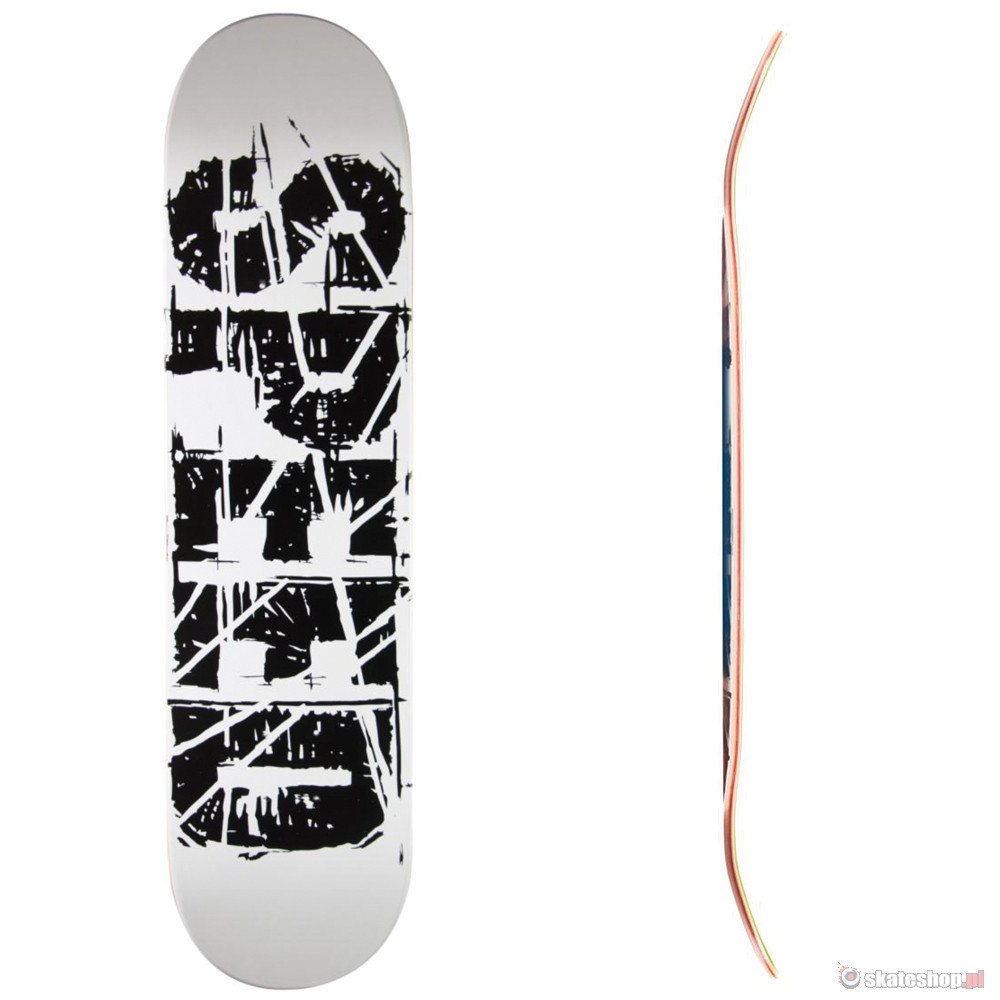 SPEED SKATEBOARDS Medium Plus Concave (white) 8" skateboard