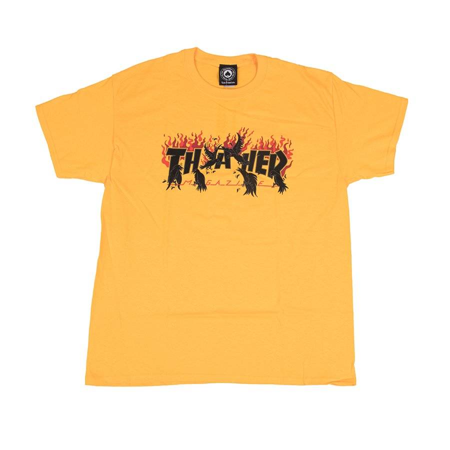 THRASHER Crows (gold) t-shirt