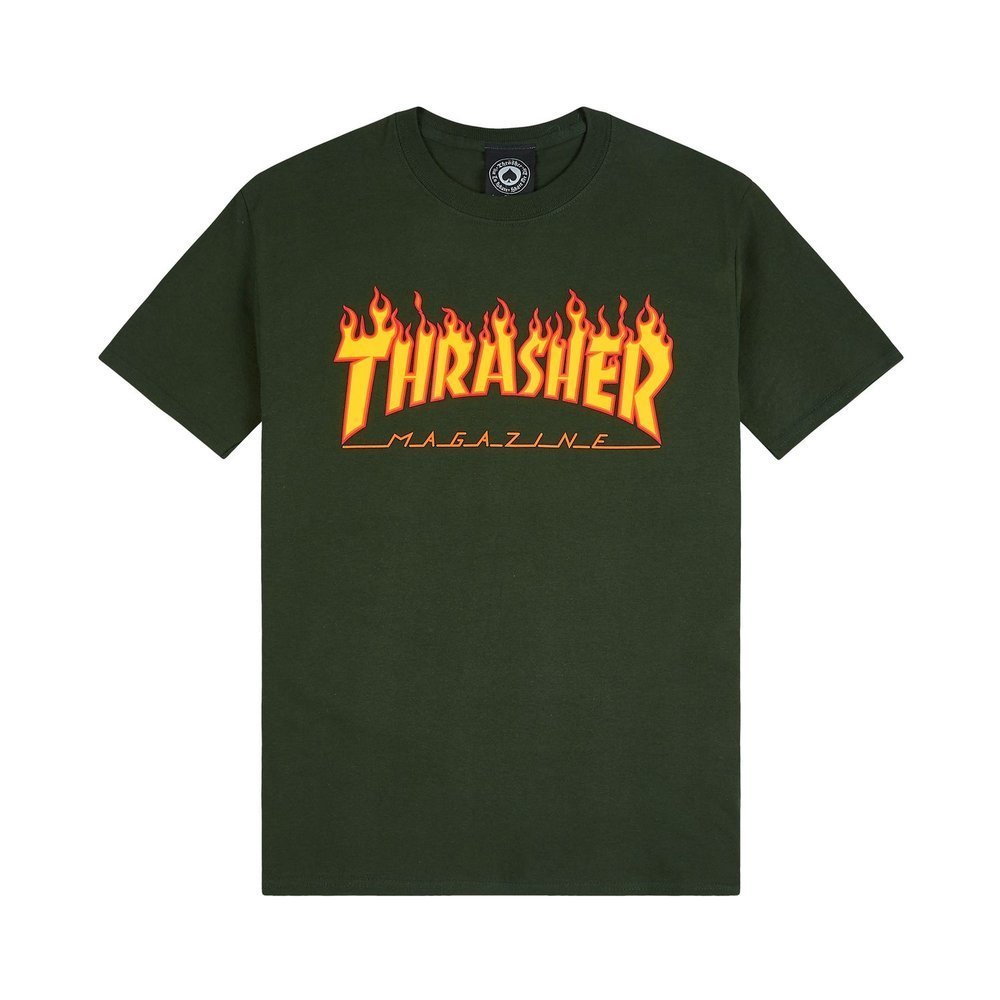 THRASHER Flame Logo (green) t-shirt | Clothing \ Street \ T-shirts ...