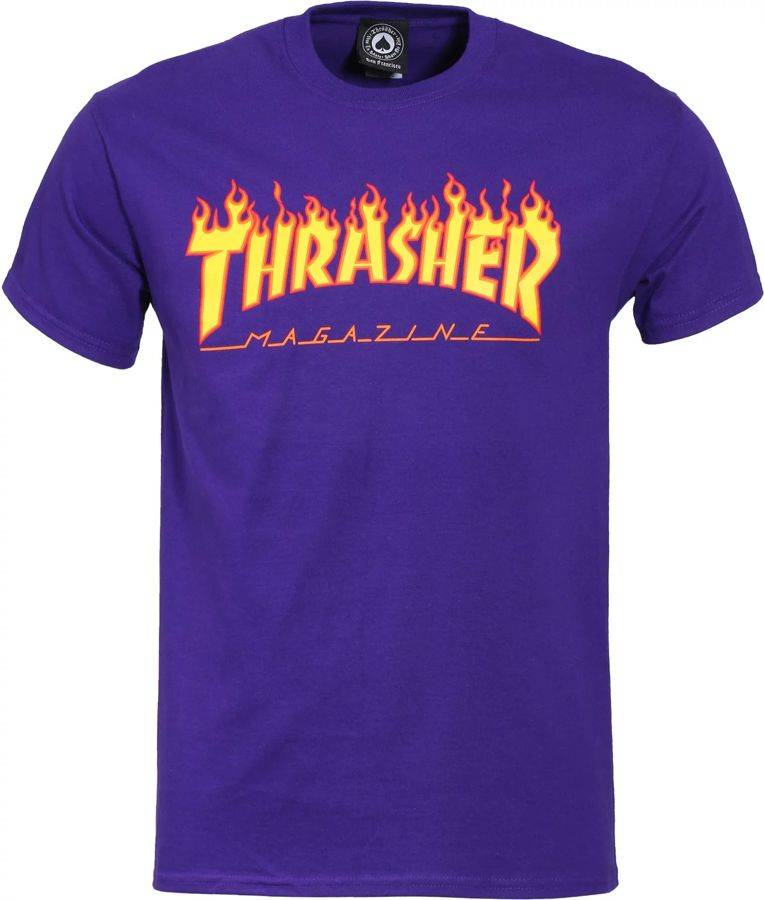 THRASHER Flame Logo (purple) t-shirt | Clothing \ Street \ T-shirts ...