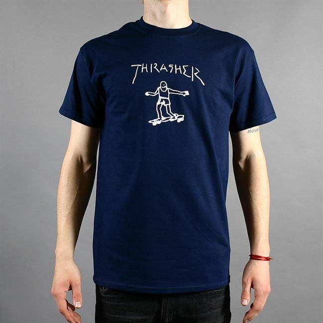 THRASHER Gonz by Mark Gonzales (navy) | Clothing \ Street \ T-shirts ...