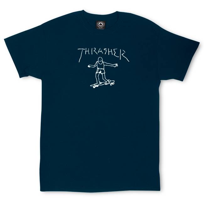 THRASHER Gonz by Mark Gonzales (navy) | Clothing \ Street \ T-shirts ...