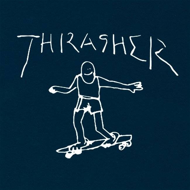 THRASHER Gonz by Mark Gonzales (navy) | Clothing \ Street \ T-shirts ...