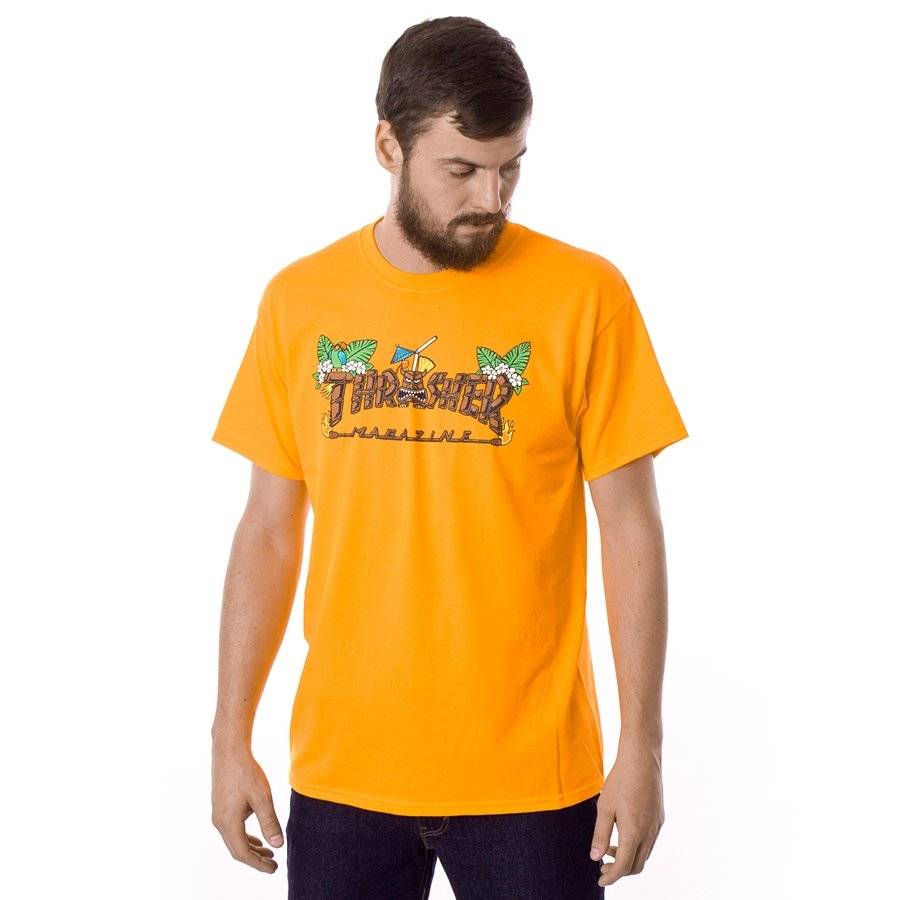 THRASHER Tiki (orange) t-shirt