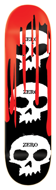 Zero 3 Skull Blood Black Deck 8.25 "
