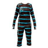 Legginsy SESSIONS Diffusion Capri WMN (teal tiestripe)