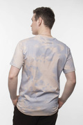 Koszulka FISH Tie Dye Script (blue/coffee)