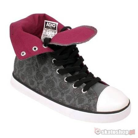 Buty ADIO Paddington WMN (graphite/black/skulls) grafitowo-białe