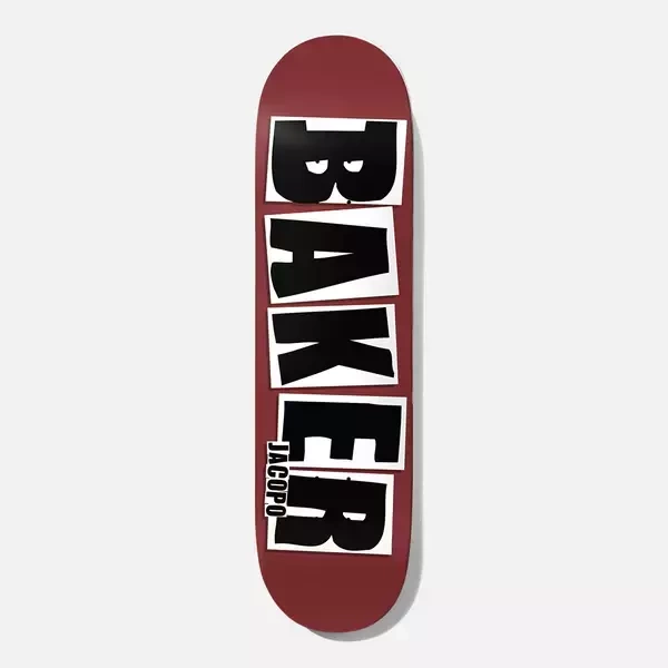 BAKER JC Brand Name Maroon Matte 8.0" deck